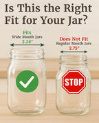 Elementi Sprouting Kit - Set of 2 Sprouting Lids for Wide Mouth Mason Jars, Sprouts Growing Kit for Bean Sprouts (Mushroom)