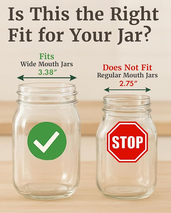 Elementi Sprouting Lids for Wide Mouth Mason Jars (Set of 2), Sprouting Jar Kit for Organic Sprouts, Alfalfa & Mung Bean Sprouts Grow Kit, 316 Stainless Steel Mesh Screen Strainer Lid (Mint)