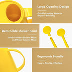 Watering Can for Indoor Outdoor Plants, Modern Small Watering Cans with Removable Nozzle, Long Spout Watering Can for Indoor Bonsai Plants Garden Flowers 1/2 Gallon 1.8L 60OZ (Yellow)