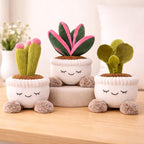 Plush Succulent Plant in Pot – Large 12 Inch Stuffed Succulent Cute Fake Plant Decor for Desk, Bedroom & Nursery, Soft Potted Plant Gift(Oyster Plant)