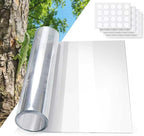 Extra Thick Tree Trunk Protector Guard - 96" L x 16" W PET Plastic Wrap for Iguana & Cat Prevention, DIY Plant Greenhouse Including Waterproof Transparent Acrylic Double-Sided Adhesive