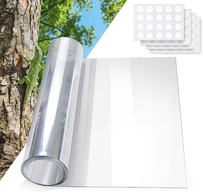 Extra Thick Tree Trunk Protector Guard - 96" L x 16" W PET Plastic Wrap for Iguana & Cat Prevention, DIY Plant Greenhouse Including Waterproof Transparent Acrylic Double-Sided Adhesive