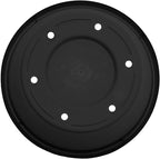 Bloem Terra 8" Diameter Round Black Resin Planter Pot with Drainage Holes for Indoor and Outdoor Gardening