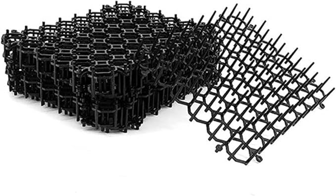 Agatige 12PCS Cat Deterrent Mat, 6 X 8 in PP Scat Mat Cat Spikes Blocker for Keeping Away Pet Dogs Protecting Plants