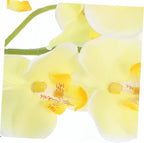 ORFOFE Artificial Orchid Flowers Vase Lifelike Faux Orchids Arrangement for Home Office and Living Room Decor and Space-Saving Design