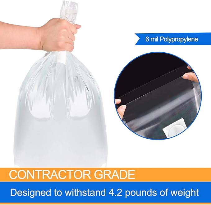 50Pcs Mushroom Growing Bag 6 Mil Thick Mushroom Spawn Bags Autoclavable Bags 8"x5"x20" Mushroom Grow Kit 0.2 Micron Filter Mycobag Grow Kit Tear Resistant Strong