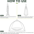 Sawysine 4 Pack Mesh Plant Cover Reusable Screen Cloche Dome Plant Protector Tent Collapsible Umbrella for Outdoor Garden Greenhouse Vegetable Flowers Strawberry from Animals(15 x 15 Inch,Green)