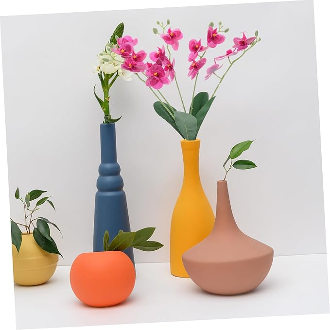 PRETYZOOM Artificial Phalaenopsis Orchid Stem Realistic Faux Flower Arrangement for Home Decor Wedding and Event Decoration for Living Room and Office Aesthetic