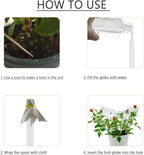 Glass Plant Watering Globes, Self Watering Globes Bird Shape, Self Watering Planter Insert, Plant Watering Devices, Automatic Plant Waterer Indoor, Watering Bulbs, 2 Pack