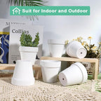 vensovo 3 Inch White Terra Cotta & Terracotta Pots with Drainage - 20 Pack Clay Flowerpots, Succulent Nursery Planter Great for Plants, Crafts, Wedding Favor