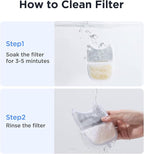 FEELNEEDY 10 Pack Pet Water Fountain Filter Replacement for 135 fl oz/4L Wilreless Cat Water Fountain (for YPD-C004S,YPD-C004P)