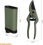 Fiskars Sculptor Plant Pruner, Precision Bypass Shears for Indoor Gardening & Bonsai, Low-Friction Steel Blades for Clean Cuts on Stems, Ergonomic Handle with Easy Lock, 1/2 Inch Capacity