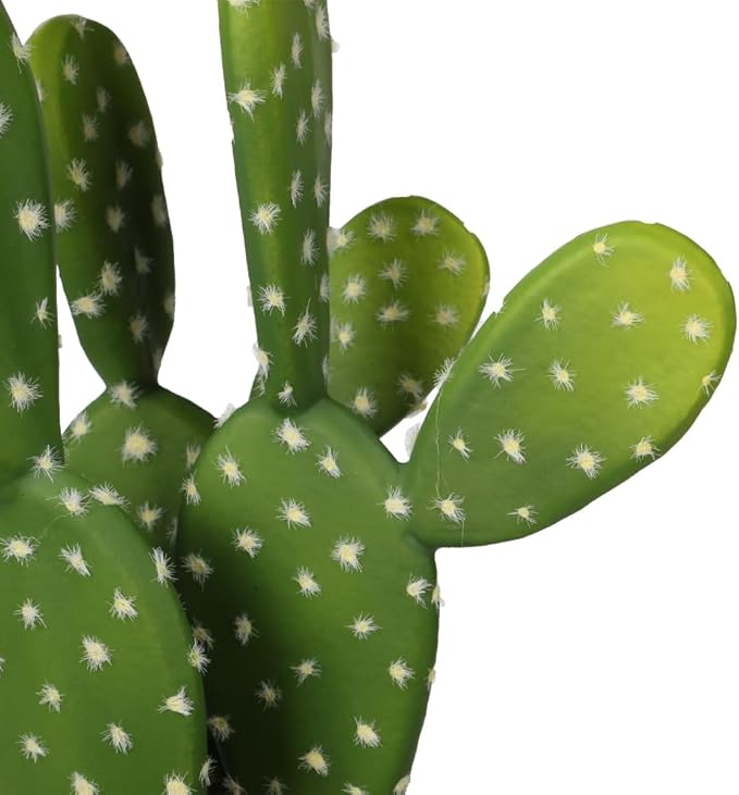 DILATATA 13' Small Fake Cactus Plant Potted 'Prickly Pear Cactus' Faux Cacti for Home Garden Office Decor Housewarming Gifts