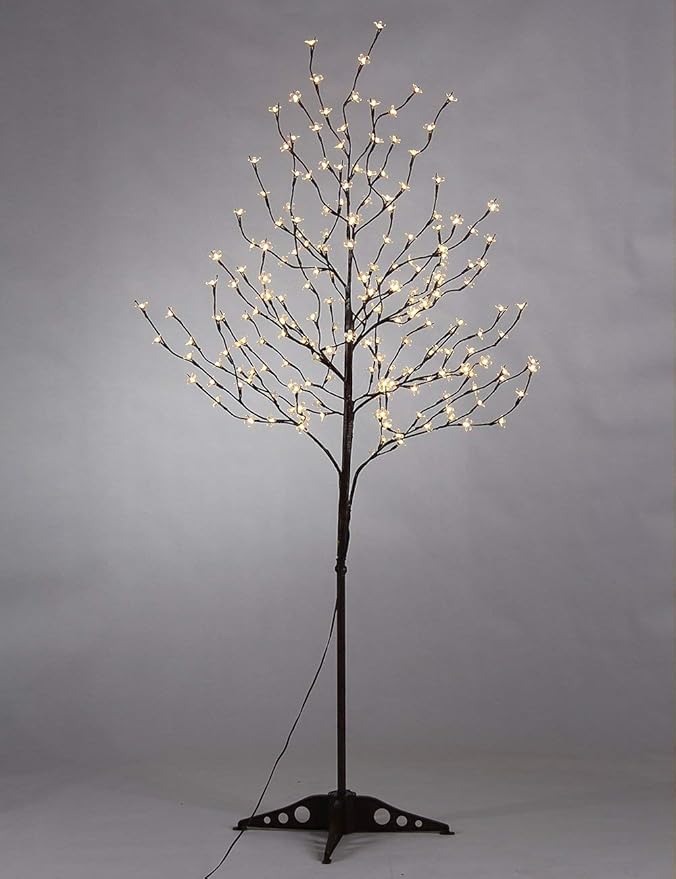 Lightshare 6.5FT 208 LED Cherry Blossom Tree, Lighted Artificial Tree for Decoration Inside and Outside, Home Patio Wedding Festival Christmas Decor