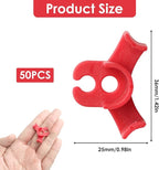 50 Pcs Climbing Plant Training Clips, Adjustable Low-Stress Training Plant Clips, Reusable 90-Degree Bendies Folder to Bend for Tomatoes Cucumbers Beans Plants in Indoor Outdoor Gardens (Red)