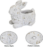 Vintage Cement Animal Planter Pots,Cement Succulent Planter,Indoor & Outdoor Garden Decor Rustic Shabby Flower Plants for Home,Patio,Balcony(Rabbit)
