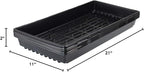 9GreenBox 5 Pack of Durable Black Plastic Growing Trays (with Holes) 21" x 11" x 2" - Planting Seedlings, Flowers, Wheatgrass