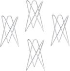 4 Packs Airplant Plants Holder Metal Base Geometric Air Plants Stand Tabletop Air ferns Planter Rack White Tillandsia Display Containers Himmeli Decor .