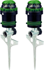 2-Pack Orbit 58573N H2O-Six Gear-Drive Sprinkler on Metal T-Spike