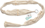 Mkono Macrame Plant Hanger 3 Tier Indoor Outdoor Hanging Planter Basket Cotton Rope with Beads 70 Inches (Pots and Plants NOT Included)