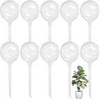 10 PCS Large Clear Plastic Watering Globes,Plant Self-Watering Bulbs,Flower Automatic Water Device,Garden Waterer for Plant Indoor Outdoor Plants Flowers