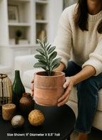 Serene Spaces Living Mango Wood Cachepot Set of 4, 9" Diameter & 8.5" Tall, Suitable for Indoor Potted Plants