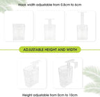 2 PCS Upgraded Aquarium Plant Holder, Adjustable Thickness Height Fish Tank Plant Holder with 2 Extension Hooks and 2 Suction Cups for Fish Tank Aquaponic (Transparent)