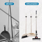 JAMEND CLXP 9PCS Broom and Mop Holder, Heavy Duty Garden Tool Organizer Rack Rake and Shovel Handle, Stainless Steel Mop Hanger. Screws for Wall Mounted. Silver.