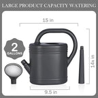 2 Gallon Watering Can for Indoor Plants, Garden Watering Cans for Outdoor Plant House Flower, Modern Plant Watering Can Large Long Spout with Sprinkler Head