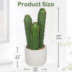 DILATATA 9.8” Small Fake Cactus Plant Potted Cactus 'Saguaro ' Faux Cacti Plants Artificial Cactus for Home Garden Office Decor Housewarming Gifts Fake Cacti