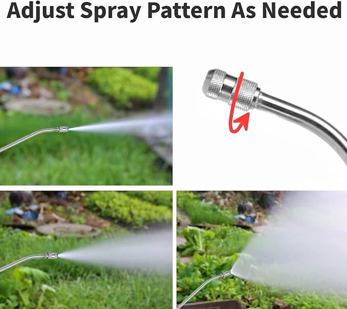 Replacement Sprayer Wand for Ryobi，Stainless Steel Sprayer Wand with Adjustable Nozzle，Trigger Wand & Hose for Ryobi P2803 Sprayer (With Hose)