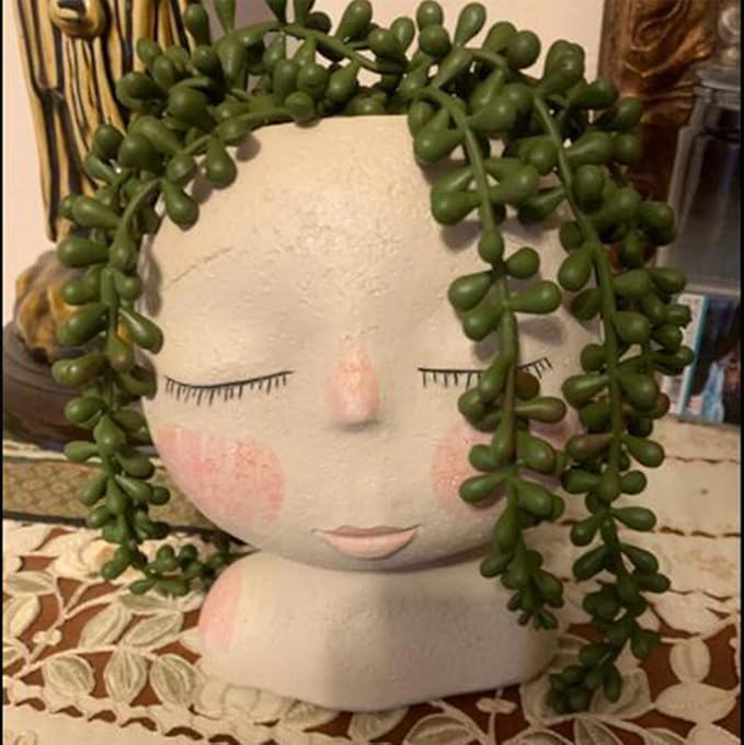 SzJias 6 Pcs String of Pearls Plant Artificial Hanging Succulents Plants for Home Garden Decor