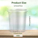 Bluepro 30 Packs 1 Gallon Reinforced Clear Nursery Pots with Drainage Holes, 7 Inch Transparent Plastic Plant Pot Seedling Planter for Vegetable Propagation, Root Cutting, Seed Starting
