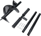 Garden Auger Drill Bit 5.9"x33", Large Hand Auger Drill for Planting, Post Hole Digger Manual Auger Spiral Drill Bit with Non-Slip Handle, Bulb Planting Auger Fence Post Auger