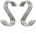 20 Pack 3.4" S Shaped Hooks Stainless Steel Metal Hangers Hanging Hooks for Kitchen, Work Shop, Bathroom, Garden