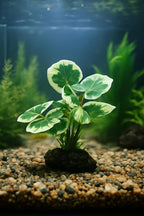 JGbaby Artificial Aquarium Plants,Fish Tank Decorations Betta Leaf Hammock 4in Realistic Silk & Plastic Plants, Hideout Decor for Betta. Goldfish,Reptiles,Small Tanks (Green Type-E)