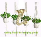 6 Sets White Ceiling Hooks for Hanging Plant, Heavy Duty Swag Toggle Hooks with Hardware (Gold)