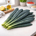 Black Tuscan Lacinato Kale Seeds – Dark Blue-Green Leaves with Upright Growth for Home Gardens, Raised Beds & Containers