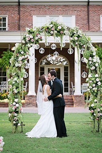 Nuptio 8 Pcs 3.15"/ 8cm Hanging Glass Tealight Holder Globe Plant Terrariums Glass Orbs Air Plants Tea Light Candle Holders Home Decor Indoor Outdoor Garden (6 Pcs + 2 Pcs)