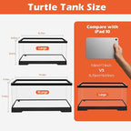 AZV XLarge Turtle Tank Kit,All in One Indoor PC Aquarium,Red Eared Slider Aquatic for Tortoise,Fishes and Amphibians,Include Basking Platform*1,Filter*1,Filter Plates*2,Plants*2,Lamp*1,Bulb*1,Stone*1