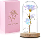 QUNPON Mothers Day Rose Gifts for Mom,Birthday Gifts for Women,Mother Day Flower Gifts for Mom from Daughter,Rainbow Mothers Day Rose Flower Gifts for Sister,Mother,Her,Grandma