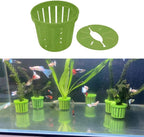 4 Pack Aquarium Plant Holder Fish Tank Plants Pots Anti-Floating Aquarium Plant Weights Aqua Soil Container for Echinodorus Bleheri Live Freshwater Plants Substrate Tabs Fertilizer Stratum