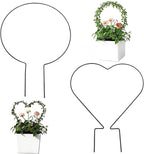 2Pcs Heart&Round Plant Trellis, Acrylic Small Trellis Climbing Plants Indoor Outdoor, Plant Support for Hoya Pothos Vine Ivy Monstera Flower Philodendrons Dischidia