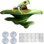 Mushroom Decor for Reptile Tank, Fish Tank, Pet-Safe Bearded Dragon Tank Accessories, Realistic Terrarium Plants for Crested Geckos, Frogs,Realistic Habitat Ornament (Lime Green)