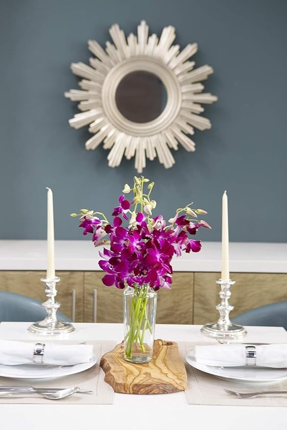 KaBloom - 20 Purple Orchid with vase - Fresh Flowers for Birthday, Valentine's & Mother's Day