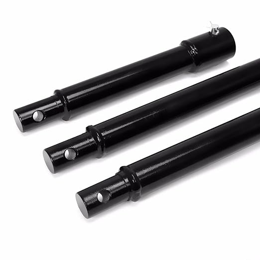 XtremepowerUS 3 Pieces Auger Extension Drill Bits (8", 12", 20" Length) Extension Earth Ice Auger Extension Set Post Hole Digger Replacement Compatible to 3/4" Shaft Post Hole Digger Replacement