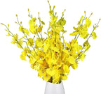 Artificial Flowers Orchids Silk Fake Flowers in Bulk, 10 Pcs (Each 20”), for Wedding Festive Party Home Office Decoration, Not Include Vase