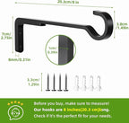 Saffruff 8 Inch 2 Pack Black Heavy Duty Outdoor Plant Hangers, Iron Hanging Plant Brackets for Hanging Plants Outside, Metal Plant Hooks Plant Wall Hooks for Hanging Lantern, Bird Feeder