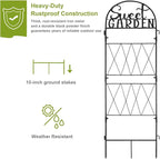 hogardeck 1PC Metal Garden Trellis 45 * 14 inch for Climbing Plants Flowers Outdoor,Heavy Duty,Black Coating Rustproof Trellis for Rose, Vegetable, Flowers, Perfect for Training Climbing Plants
