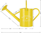 Galvanized Watering Can for Outdoor Indoor Plants, 1 Gallon Decorative Countryside Water Can with Removable Spout, Metal Watering Can for Indoor Plants and Garden Flower (Yellow)